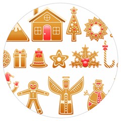 Gingerbread Food Snack Seasonal Round Trivet by Modalart