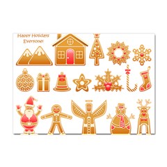 Gingerbread Food Snack Seasonal Crystal Sticker (a4) by Modalart