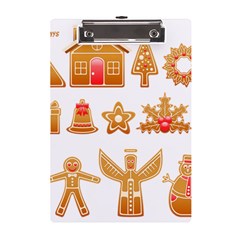 Gingerbread Food Snack Seasonal A5 Acrylic Clipboard by Modalart