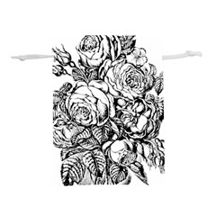 Roses Bouquet Flowers Sketch Lightweight Drawstring Pouch (s) by Modalart