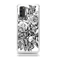 Roses Bouquet Flowers Sketch Samsung Galaxy S20 6 2 Inch Tpu Uv Case by Modalart