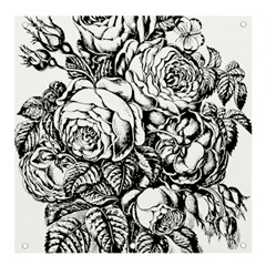 Roses Bouquet Flowers Sketch Banner And Sign 4  X 4  by Modalart