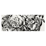 Roses Bouquet Flowers Sketch Banner and Sign 8  x 3  Front