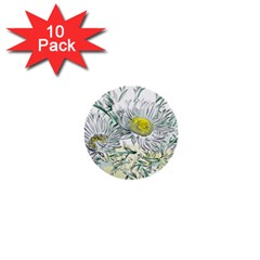 Thistle Alpine Flower Flower Plant 1  Mini Buttons (10 Pack)  by Modalart