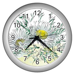 Thistle Alpine Flower Flower Plant Wall Clock (silver) by Modalart