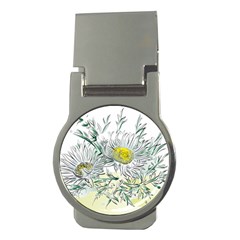 Thistle Alpine Flower Flower Plant Money Clips (round)  by Modalart