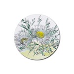 Thistle Alpine Flower Flower Plant Rubber Coaster (Round) Front