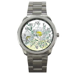 Thistle Alpine Flower Flower Plant Sport Metal Watch by Modalart