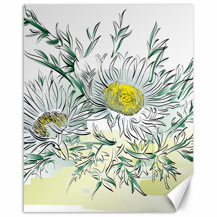 Thistle Alpine Flower Flower Plant Canvas 16  x 20 