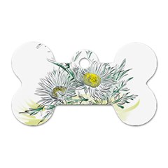 Thistle Alpine Flower Flower Plant Dog Tag Bone (two Sides) by Modalart