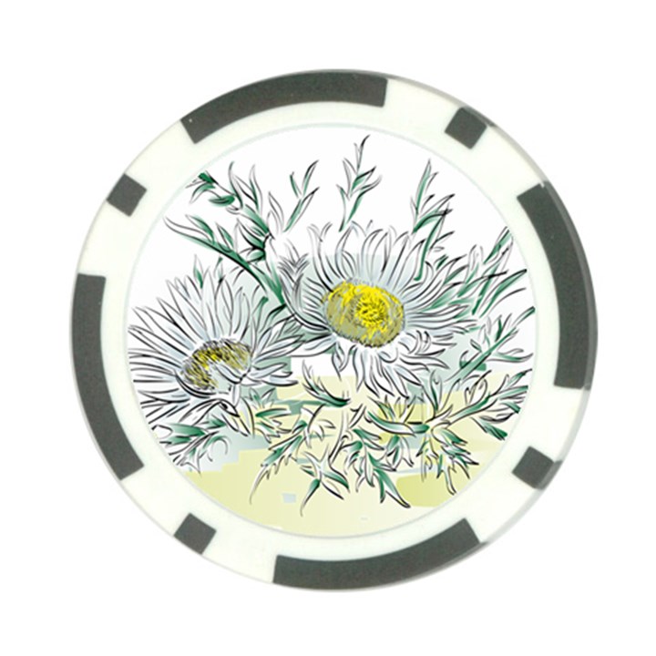 Thistle Alpine Flower Flower Plant Poker Chip Card Guard