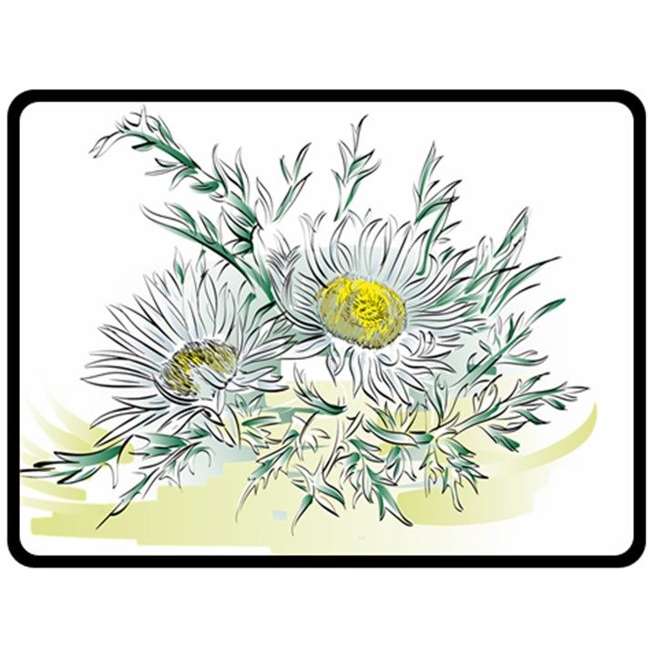 Thistle Alpine Flower Flower Plant Fleece Blanket (Large)