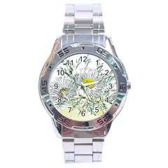 Thistle Alpine Flower Flower Plant Stainless Steel Analogue Watch by Modalart