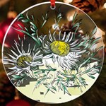 Thistle Alpine Flower Flower Plant UV Print Acrylic Ornament Round Front