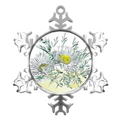 Thistle Alpine Flower Flower Plant Metal Small Snowflake Ornament by Modalart