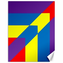 Colorful Red Yellow Blue Purple Canvas 18  X 24  by Grandong