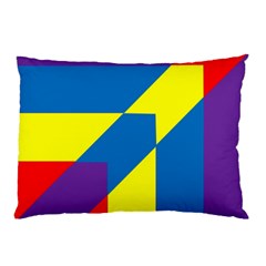 Colorful Red Yellow Blue Purple Pillow Case by Grandong