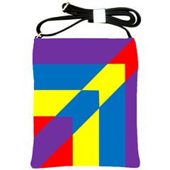 Colorful Red Yellow Blue Purple Shoulder Sling Bag by Grandong