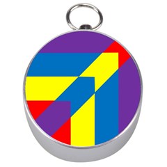 Colorful Red Yellow Blue Purple Silver Compasses by Grandong