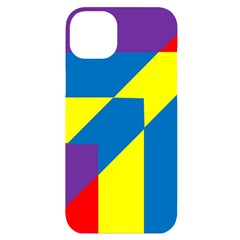 Colorful Red Yellow Blue Purple Iphone 14 Plus Black Uv Print Case by Grandong