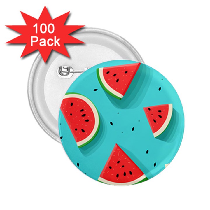 Watermelon Fruit Slice 2.25  Buttons (100 pack) 