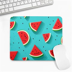 Watermelon Fruit Slice Large Mousepad by Bedest