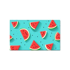 Watermelon Fruit Slice Sticker Rectangular (100 Pack) by Bedest