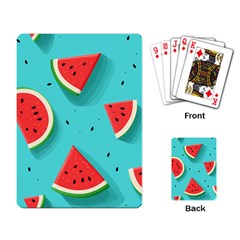 Watermelon Fruit Slice Playing Cards Single Design (rectangle) by Bedest