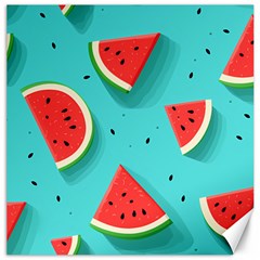 Watermelon Fruit Slice Canvas 16  X 16  by Bedest