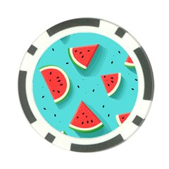 Watermelon Fruit Slice Poker Chip Card Guard (10 Pack) by Bedest