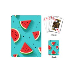 Watermelon Fruit Slice Playing Cards Single Design (mini) by Bedest