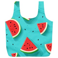 Watermelon Fruit Slice Full Print Recycle Bag (xl) by Bedest