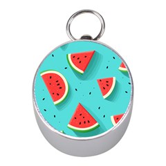 Watermelon Fruit Slice Mini Silver Compasses by Bedest