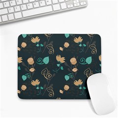 Flower Leaves Pattern Seamless Small Mousepad by Bedest