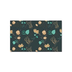 Flower Leaves Pattern Seamless Sticker (rectangular) by Bedest