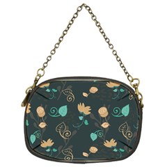 Flower Leaves Pattern Seamless Chain Purse (two Sides) by Bedest