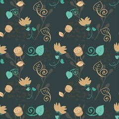 Flower Leaves Pattern Seamless Play Mat (square) by Bedest