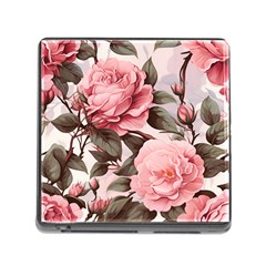 Rose Flower Seamless Memory Card Reader (square 5 Slot) by Bedest