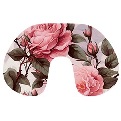 Rose Flower Seamless Travel Neck Pillow by Bedest