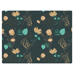 Flower Leaves Pattern Seamless Two Sides Premium Plush Fleece Blanket (extra Small) by Bedest