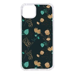 Flower Leaves Pattern Seamless Iphone 14 Plus Tpu Uv Print Case