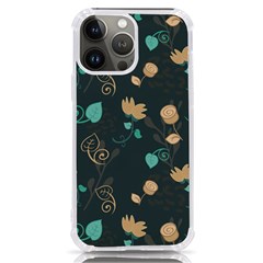 Flower Leaves Pattern Seamless Iphone 13 Pro Max Tpu Uv Print Case by Bedest