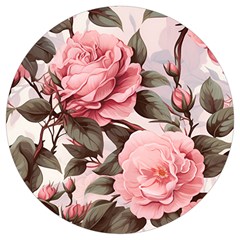 Rose Flower Seamless Round Trivet