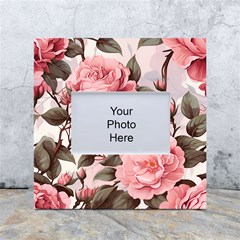 Rose Flower Seamless White Box Photo Frame 4  X 6  by Bedest