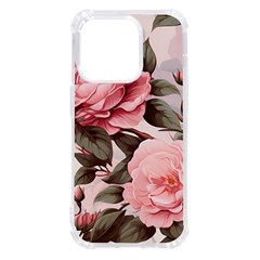 Rose Flower Seamless Iphone 14 Pro Tpu Uv Print Case by Bedest