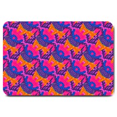 Purple Blue Abstract Pattern Large Doormat by Bedest