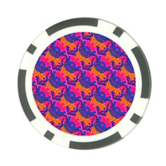 Purple Blue Abstract Pattern Poker Chip Card Guard (10 Pack) by Bedest