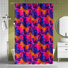 Purple Blue Abstract Pattern Shower Curtain 48  X 72  (small)  by Bedest