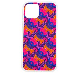 Purple Blue Abstract Pattern Iphone 12 Pro Max Tpu Uv Print Case