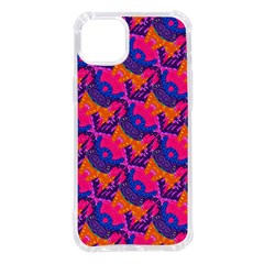 Purple Blue Abstract Pattern Iphone 14 Plus Tpu Uv Print Case